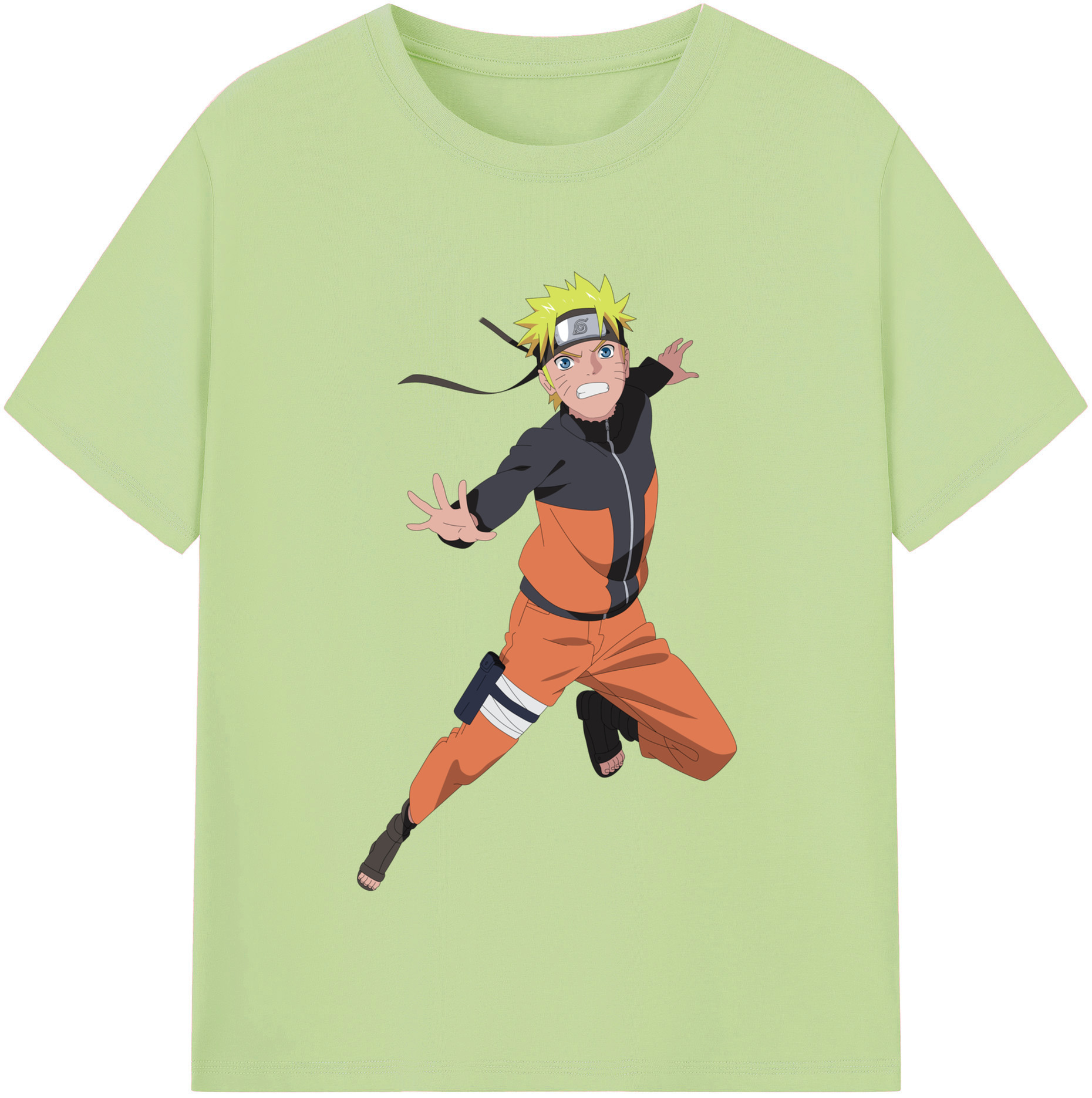 （画像用） NARUTO -ナルト- うずまき ナルト Uzumaki Naruto 綿100％半袖Tシャツ（フロントプリント）